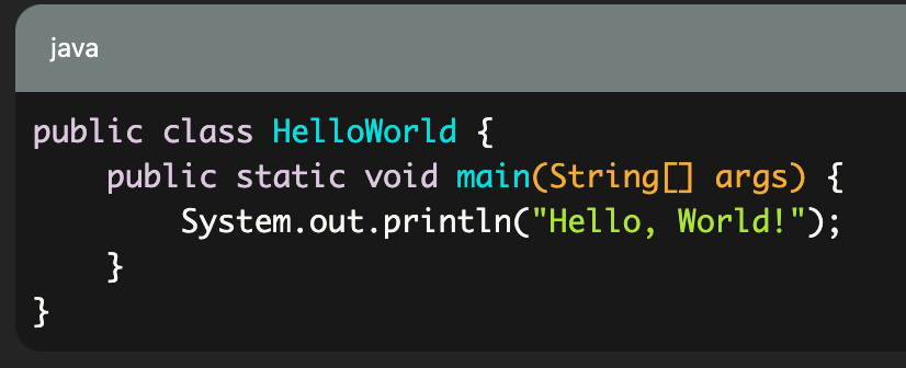 Java HelloWorld